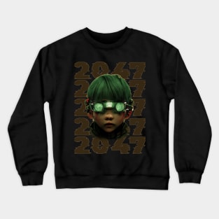 cute futuristic zombie boy Crewneck Sweatshirt